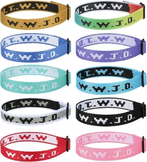 10PCS WWJD Christian Bracelet Pack for Women Men, Christian Gifts Wristbands, WWJD Bracelets - What Would Jesus Do Bracelet