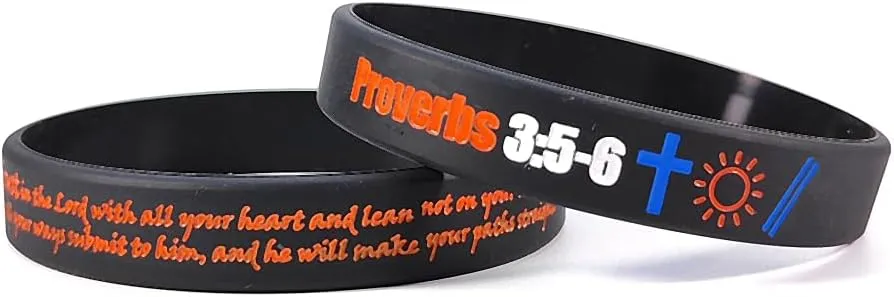 12 Packs Rubber Wristbands Bible Verse Bracelet Set Inspirational Quote Silicone Bracelets for Men Women,Strength Faith Scripture Cross Religious Jewelry Confirmation Baptism Easter Gift