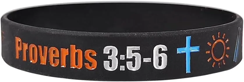 12 Packs Rubber Wristbands Bible Verse Bracelet Set Inspirational Quote Silicone Bracelets for Men Women,Strength Faith Scripture Cross Religious Jewelry Confirmation Baptism Easter Gift