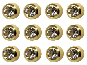12 Pairs Studex April/Crystal Regular 4mm Gold Plated Bezel Setting Ear Piercing Stud Earrings Birthstone