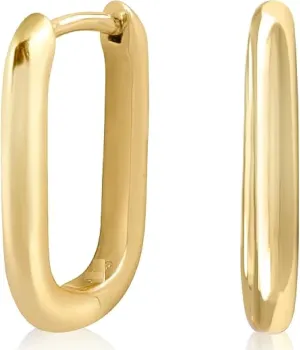 14K Gold Hoop Earrings for Woman Non Tarnish Hypoallergenic Nickel Free Small Hoop Trendy Earrings Jewelry Gifts