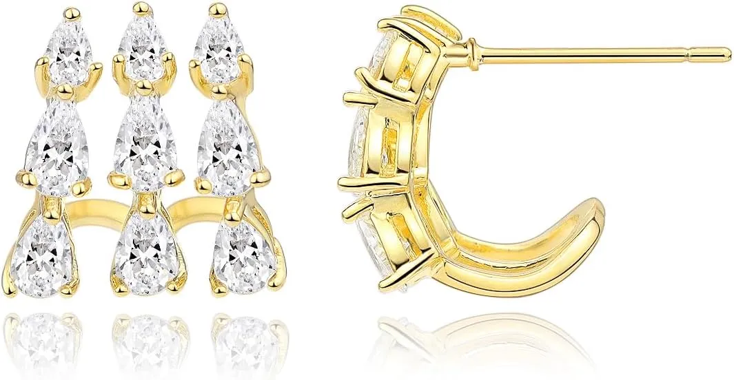 14K Gold Plated Huggie Hoop Earrings Small Hoop Earrings for Women