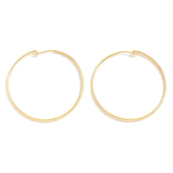 18K Gold Filled Thin Hoop Earrings