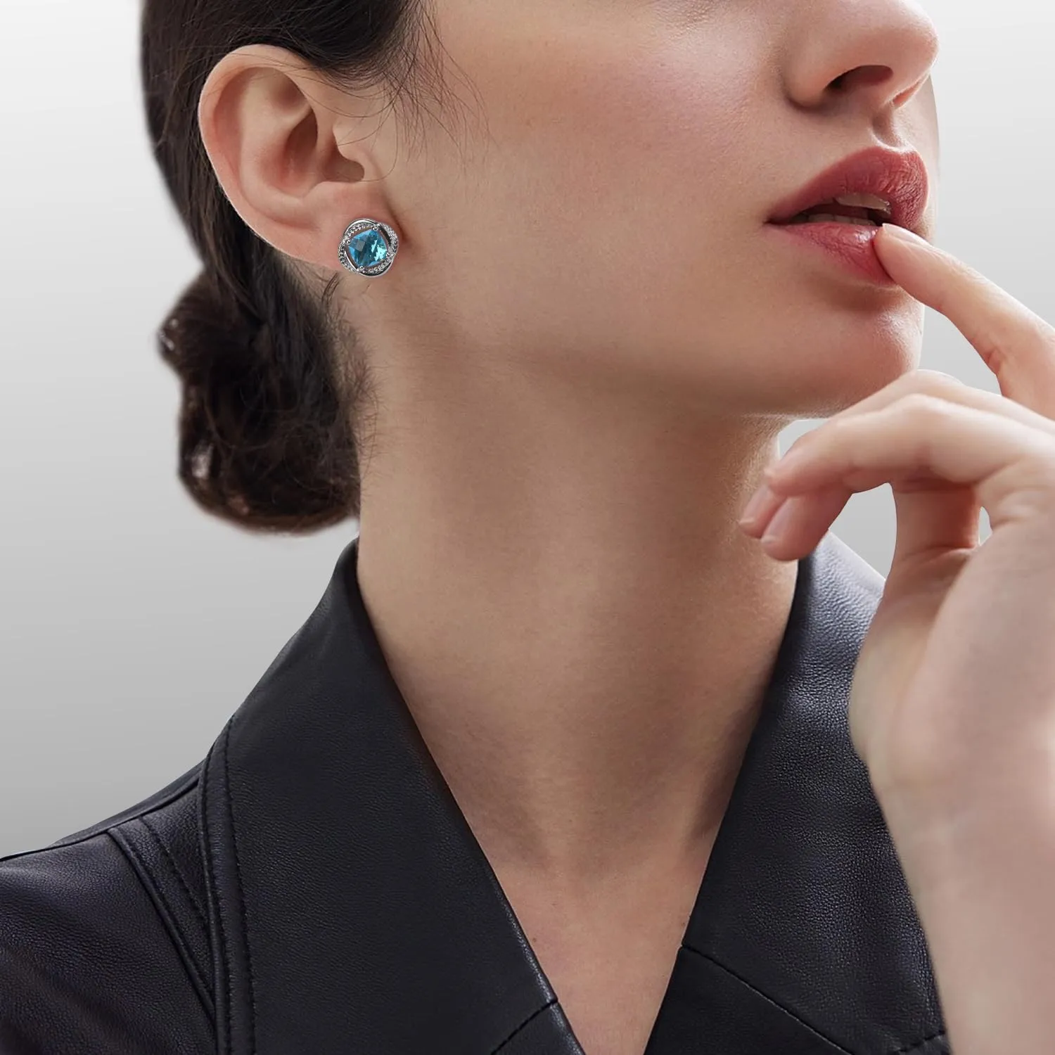 18K Gold-plated Cubic Zirconia Earrings Studs Designer Wheat Chain Lines Stud Earrings for Women Gift
