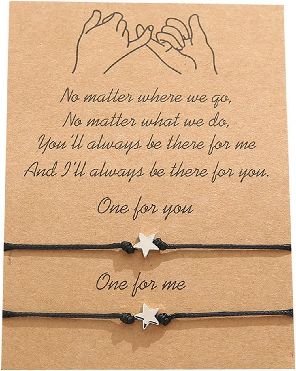 2 Pcs Pinky Promise Distance Matching Bracelet Friendship Couple Bracelet Heart Infinity Evil Eye Butterfly Star Moon Elephant Bracelets Mother Daughter Best Friend Couples Bracelets