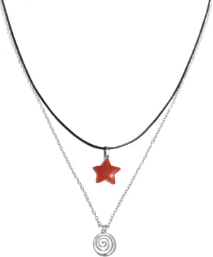 2Pcs Y2K Star Necklaces Set Gothic Star Necklace Y2K Accessories for Women Grunge Jewelry Necklace for Women Party Gift