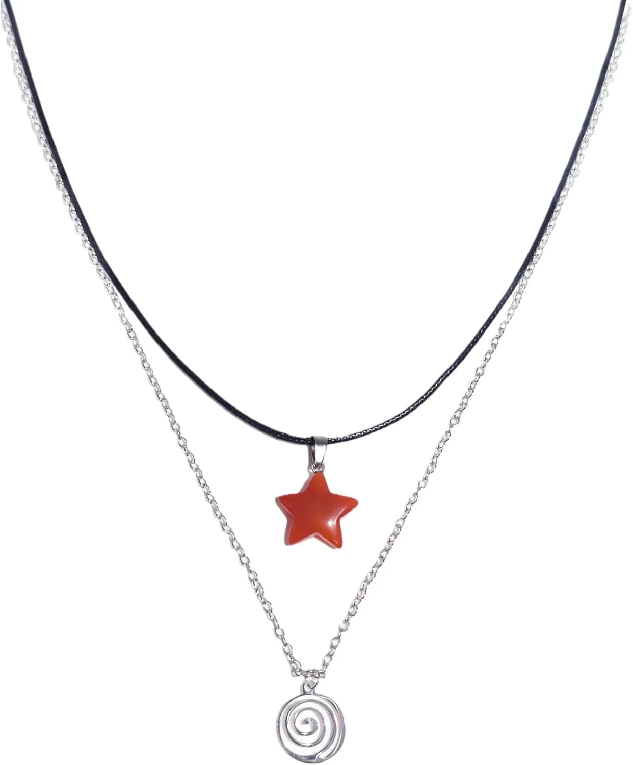 2Pcs Y2K Star Necklaces Set Gothic Star Necklace Y2K Accessories for Women Grunge Jewelry Necklace for Women Party Gift
