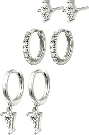 3 Pairs Gold Dainty Huggie Earrings Set Stud Hoop Earrings Hypoallergenic Dangle Cartilage S925 Sterling Silver Post Earrings Stacks Jewelry for Women Gift