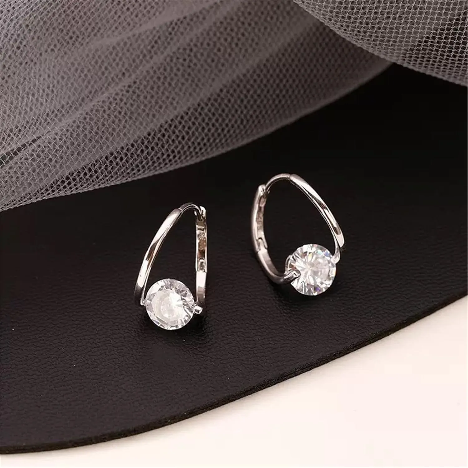 3 Pairs Lymphvity Germanium Earrings Crystal Ball Hoop Earrings for Women Creative Colorful Irregular Rhinestone Cubic Zirconia Lucky Round Ball Dangle Earrings for Lymphatic Drainage Jewelry Gifts