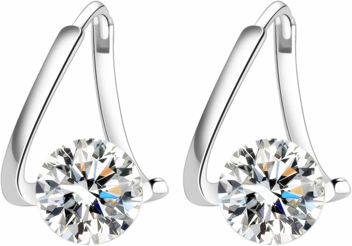 3 Pairs Lymphvity Germanium Earrings Crystal Ball Hoop Earrings for Women Creative Colorful Irregular Rhinestone Cubic Zirconia Lucky Round Ball Dangle Earrings for Lymphatic Drainage Jewelry Gifts
