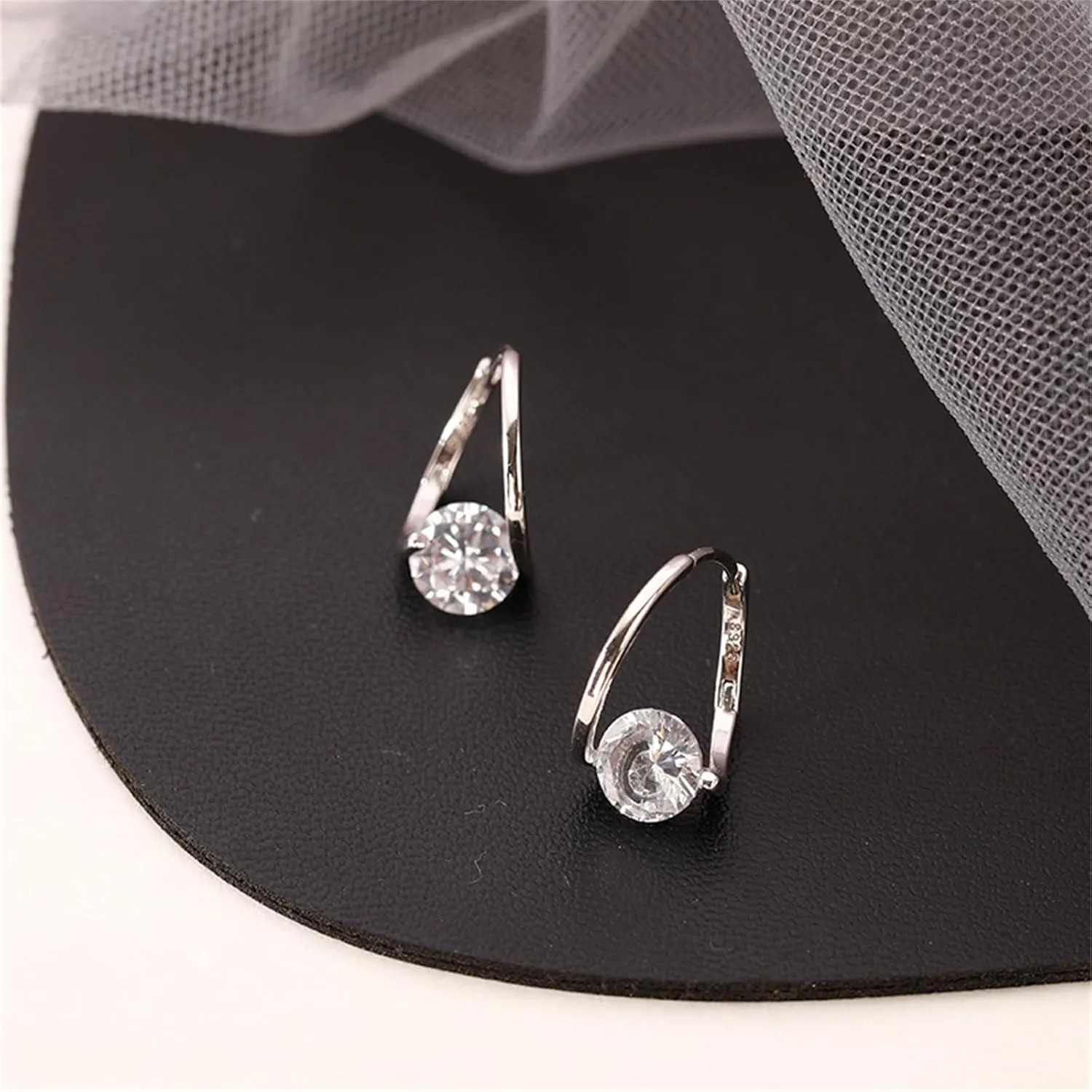 3 Pairs Lymphvity Germanium Earrings Crystal Ball Hoop Earrings for Women Creative Colorful Irregular Rhinestone Cubic Zirconia Lucky Round Ball Dangle Earrings for Lymphatic Drainage Jewelry Gifts