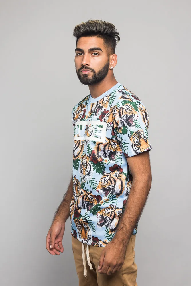 3D Savage Tiger Print T-Shirt