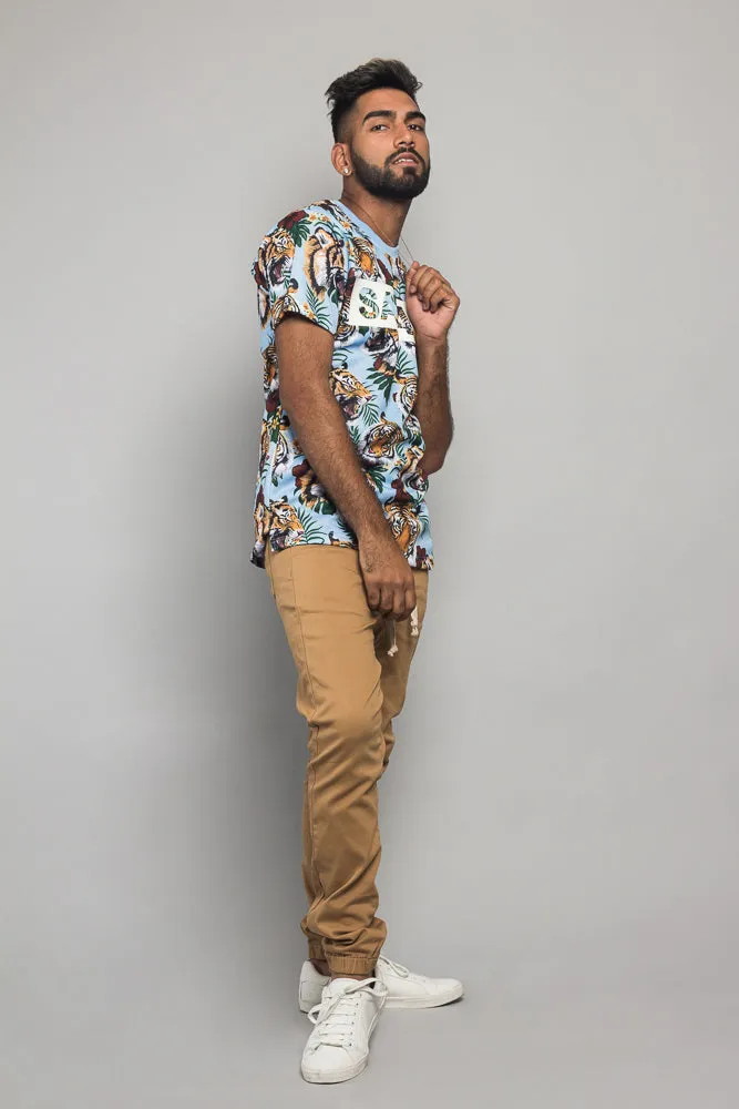 3D Savage Tiger Print T-Shirt