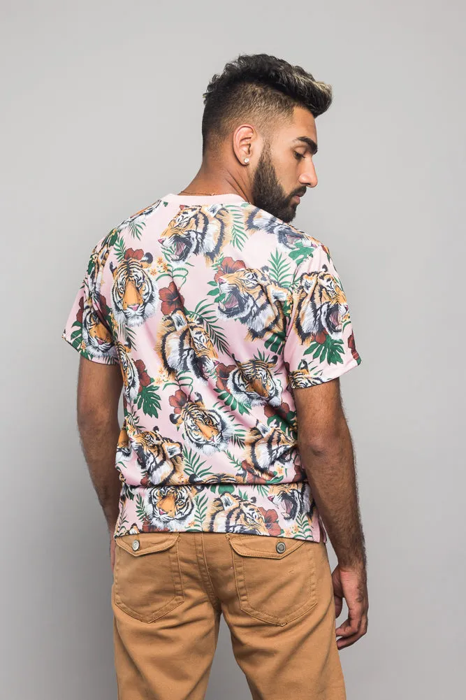 3D Savage Tiger Print T-Shirt