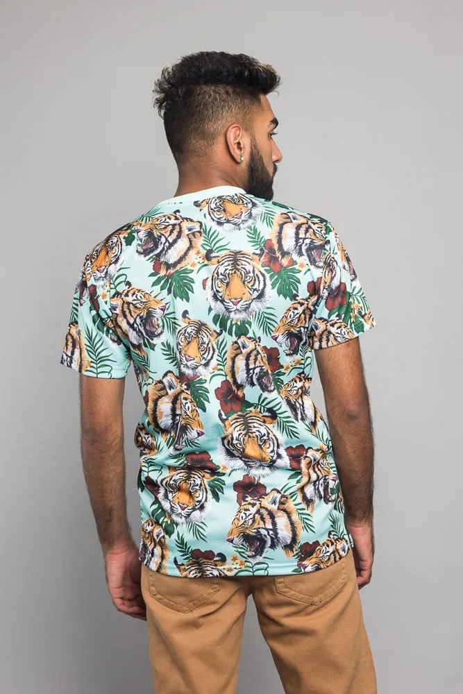 3D Savage Tiger Print T-Shirt