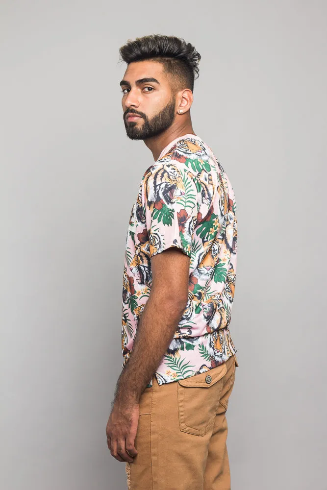 3D Savage Tiger Print T-Shirt