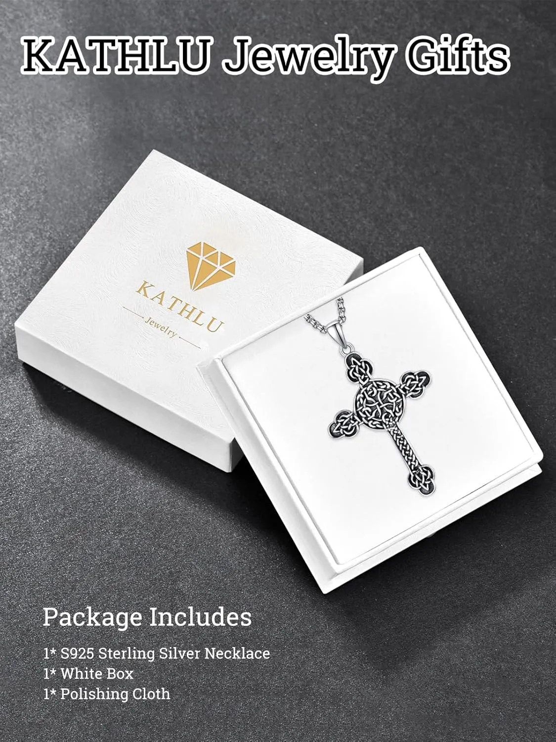 925 Sterling Silver Cross Crucifix Jesus Christ INRI Pendant Necklace for Men Women Medal Christian Religious Necklaces for Mens