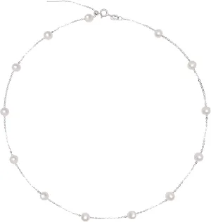 925 Sterling Silver Dainty Freshwater Cultured Pearl Choker Necklace White Genuine Real Pearl Charm Necklaces Jewelry Gifts for Her
