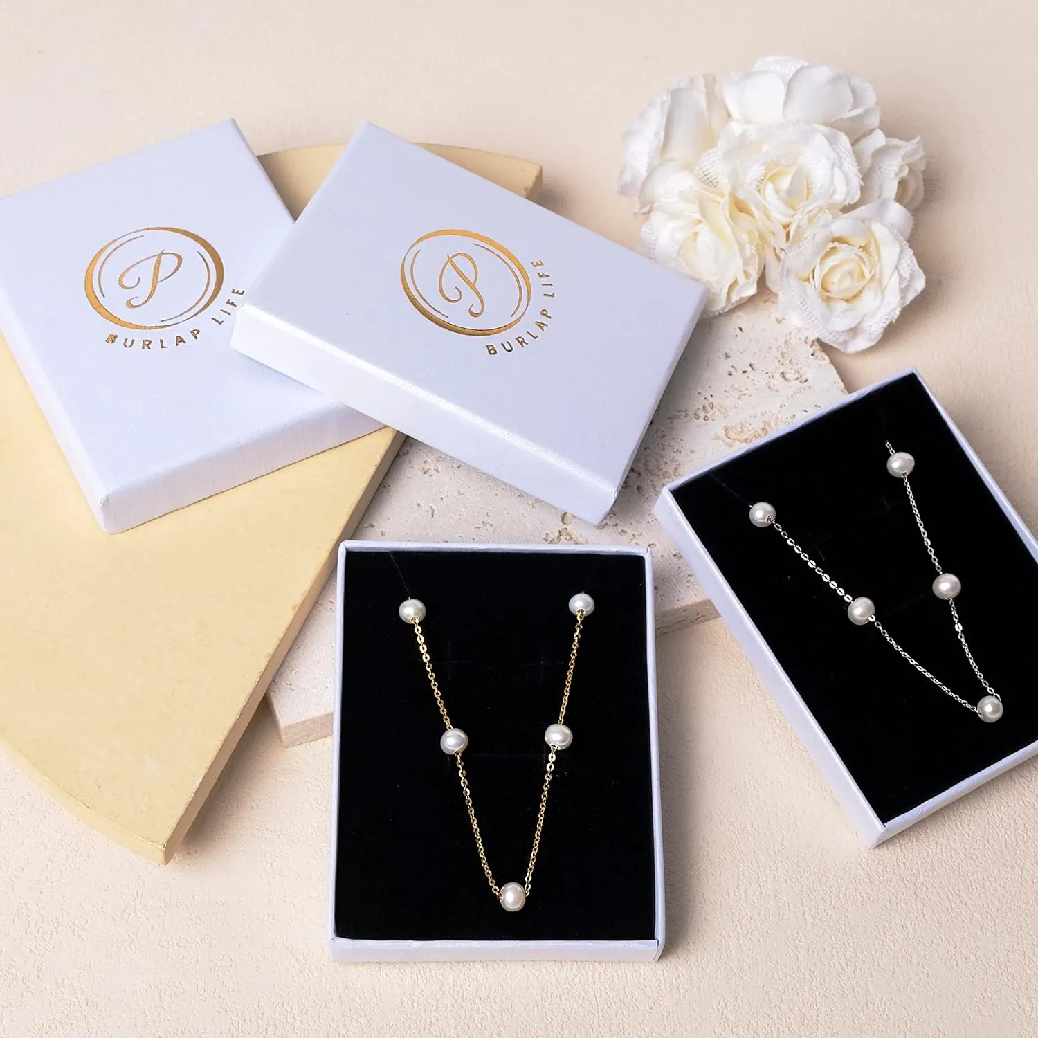 925 Sterling Silver Dainty Freshwater Cultured Pearl Choker Necklace White Genuine Real Pearl Charm Necklaces Jewelry Gifts for Her