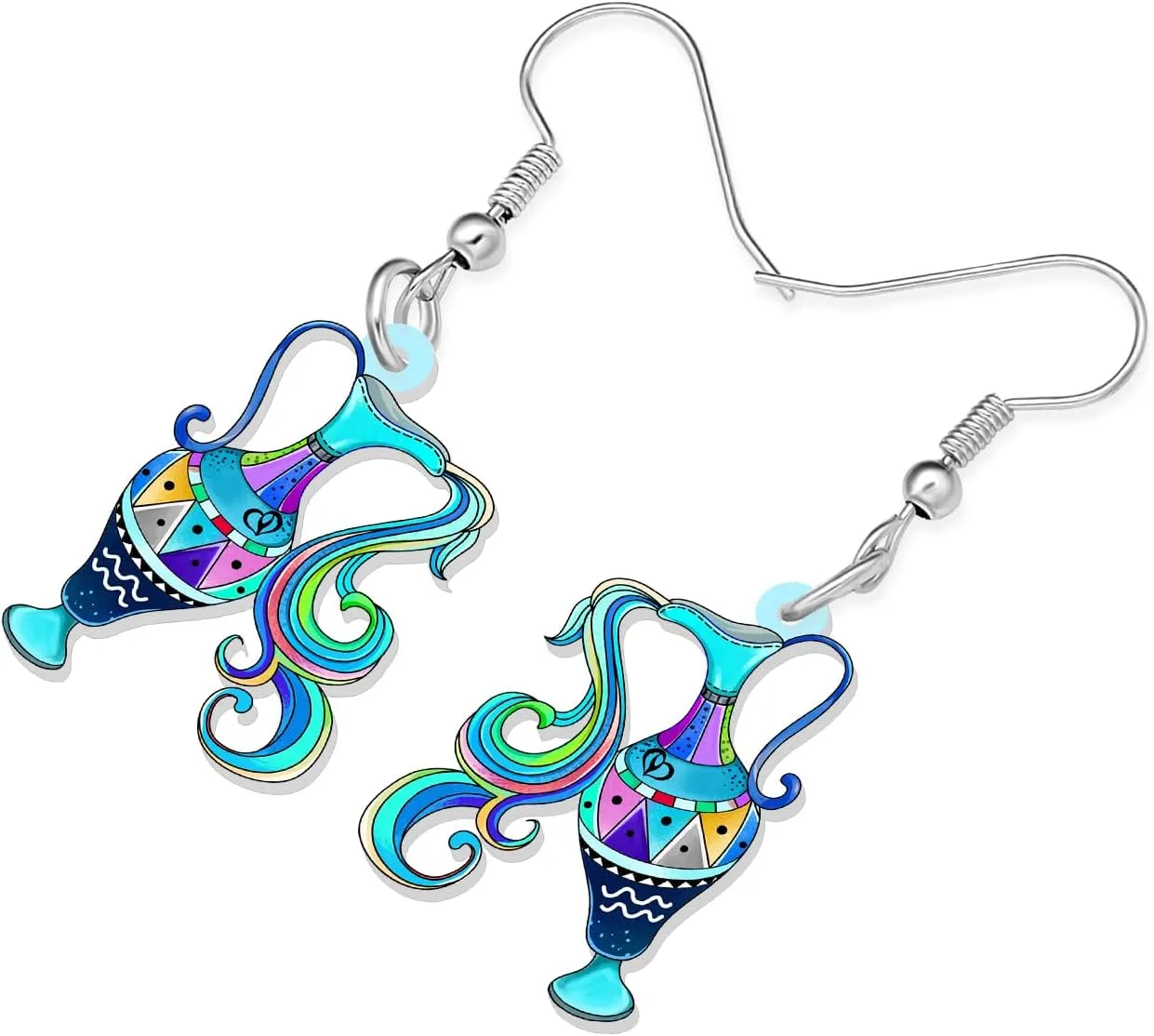 Acrylic Zodiac Sign Earrings Dangle Jewelry Anime Animals 12 Constellation Earrings Gifts for Women Bestie Charms