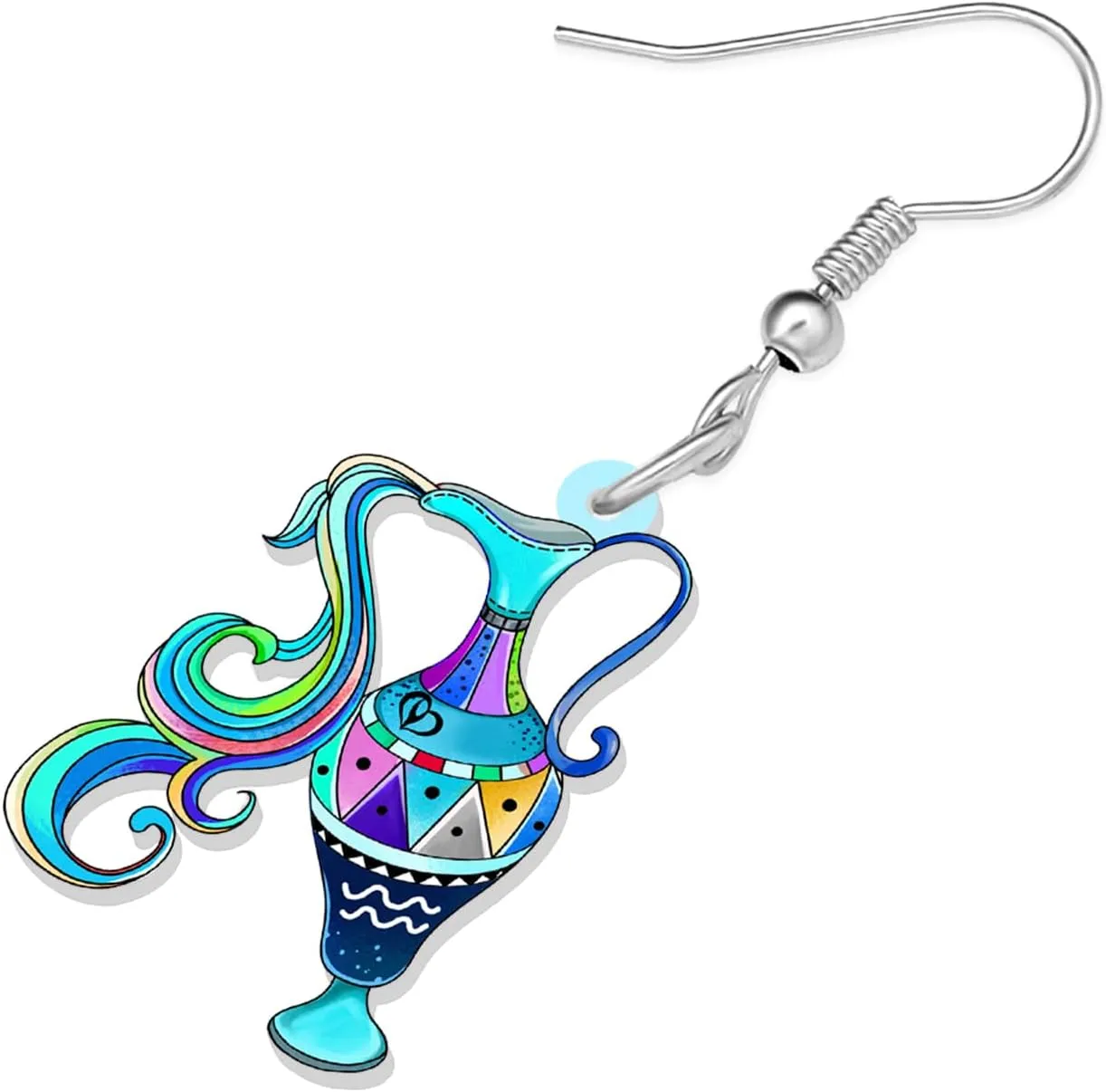 Acrylic Zodiac Sign Earrings Dangle Jewelry Anime Animals 12 Constellation Earrings Gifts for Women Bestie Charms