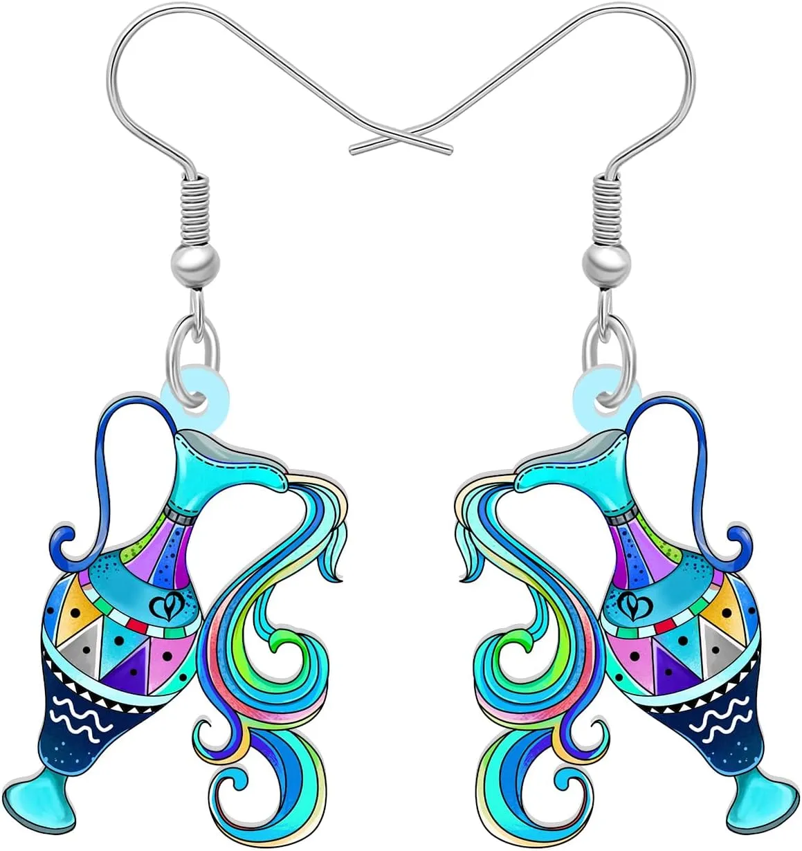 Acrylic Zodiac Sign Earrings Dangle Jewelry Anime Animals 12 Constellation Earrings Gifts for Women Bestie Charms