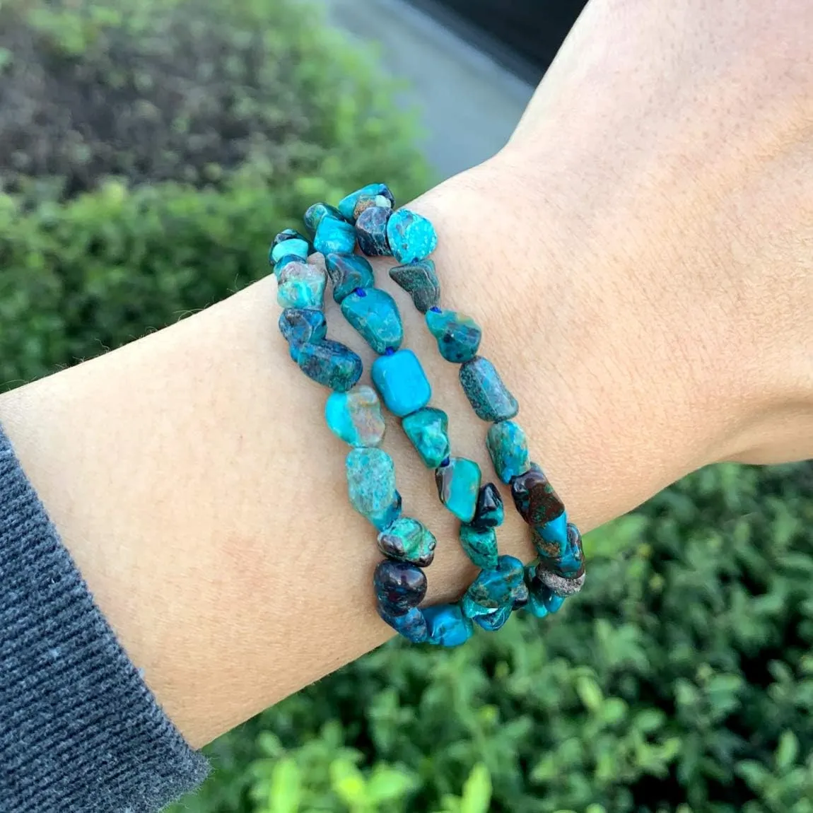 Adabele 1pc Natural Stretch Gemstone Bracelet 5mm-10mm Free Form Bead 7 Inch 7.5 Inch Healing Crystal Engergy Quartz Chakra Jewelry Women Birthday Gift