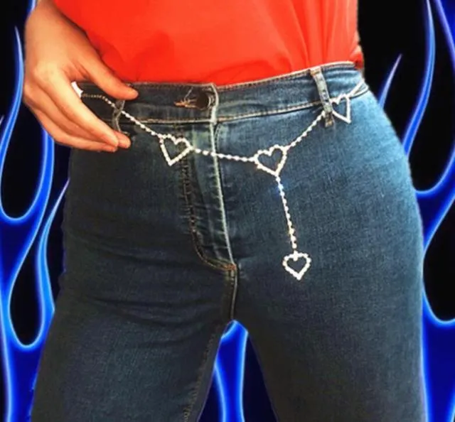 Amazing Rhinestone Back - Hand - Belly - Leg-Chains ~  Body Bling Accessories