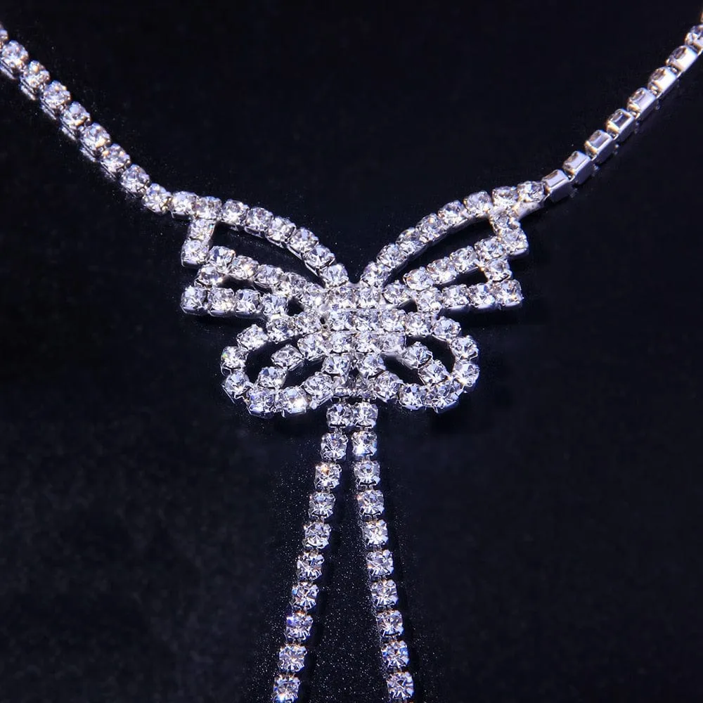 Amazing Rhinestone Back - Hand - Belly - Leg-Chains ~  Body Bling Accessories