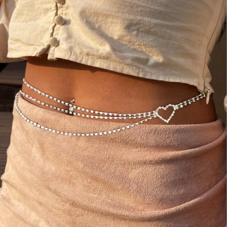 Amazing Rhinestone Back - Hand - Belly - Leg-Chains ~  Body Bling Accessories