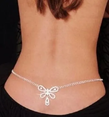 Amazing Rhinestone Back - Hand - Belly - Leg-Chains ~  Body Bling Accessories