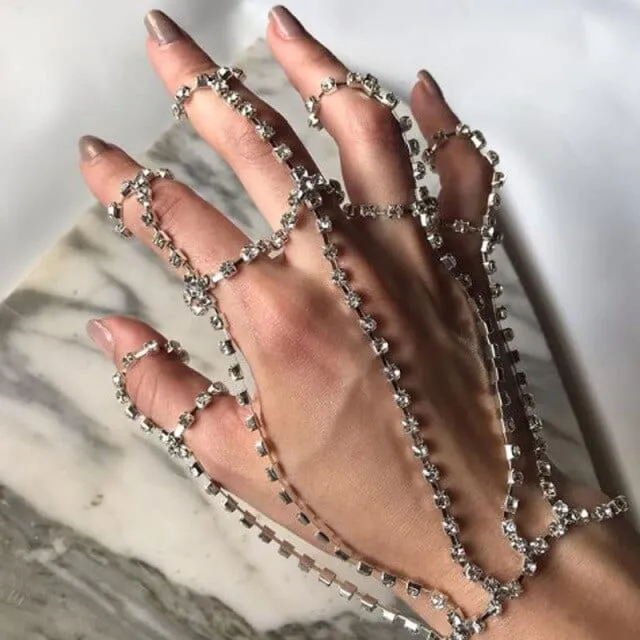 Amazing Rhinestone Back - Hand - Belly - Leg-Chains ~  Body Bling Accessories