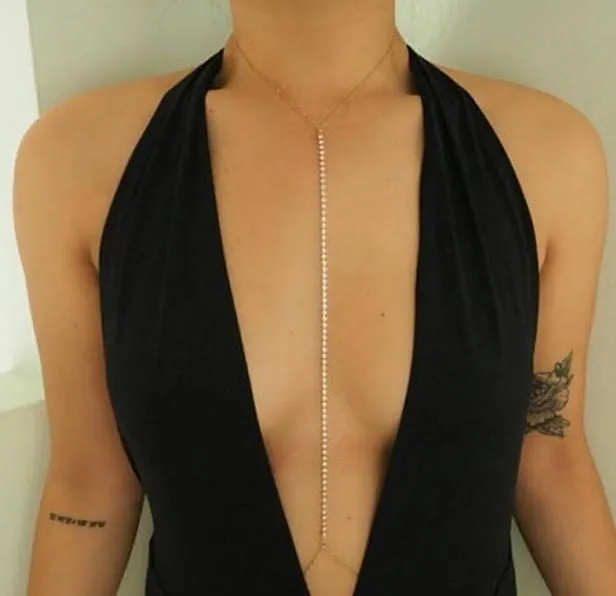 Amazing Rhinestone Back - Hand - Belly - Leg-Chains ~  Body Bling Accessories