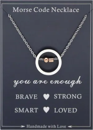Ankiyabe Initial Necklaces in Morse Code for Women Teen Morse Code Alphabet Letters Name Necklace Gift for Her