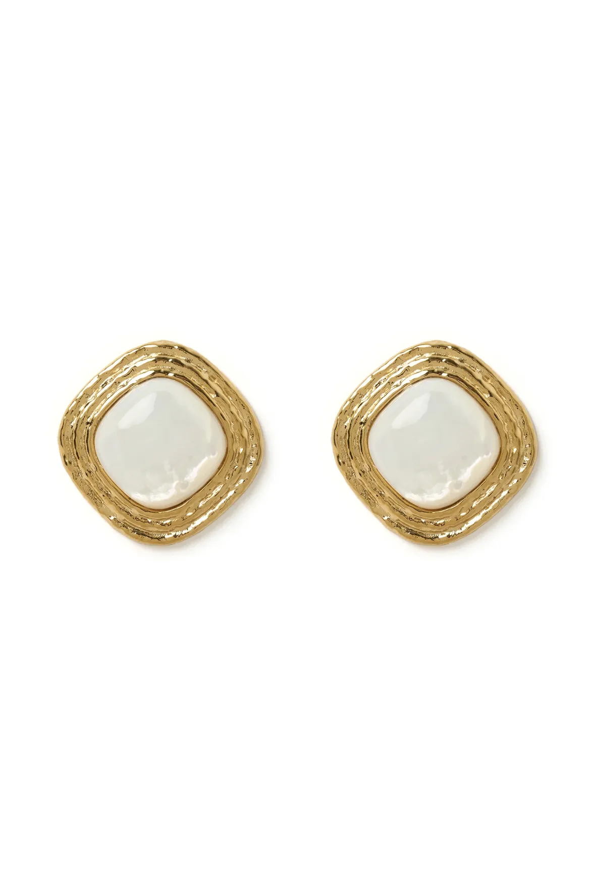 ARMS OF EVE OPHELIA MOTHER OF PEARL EARRINGS - GOLD PLATED