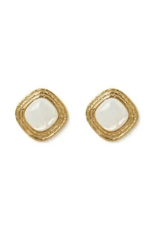 ARMS OF EVE OPHELIA MOTHER OF PEARL EARRINGS - GOLD PLATED
