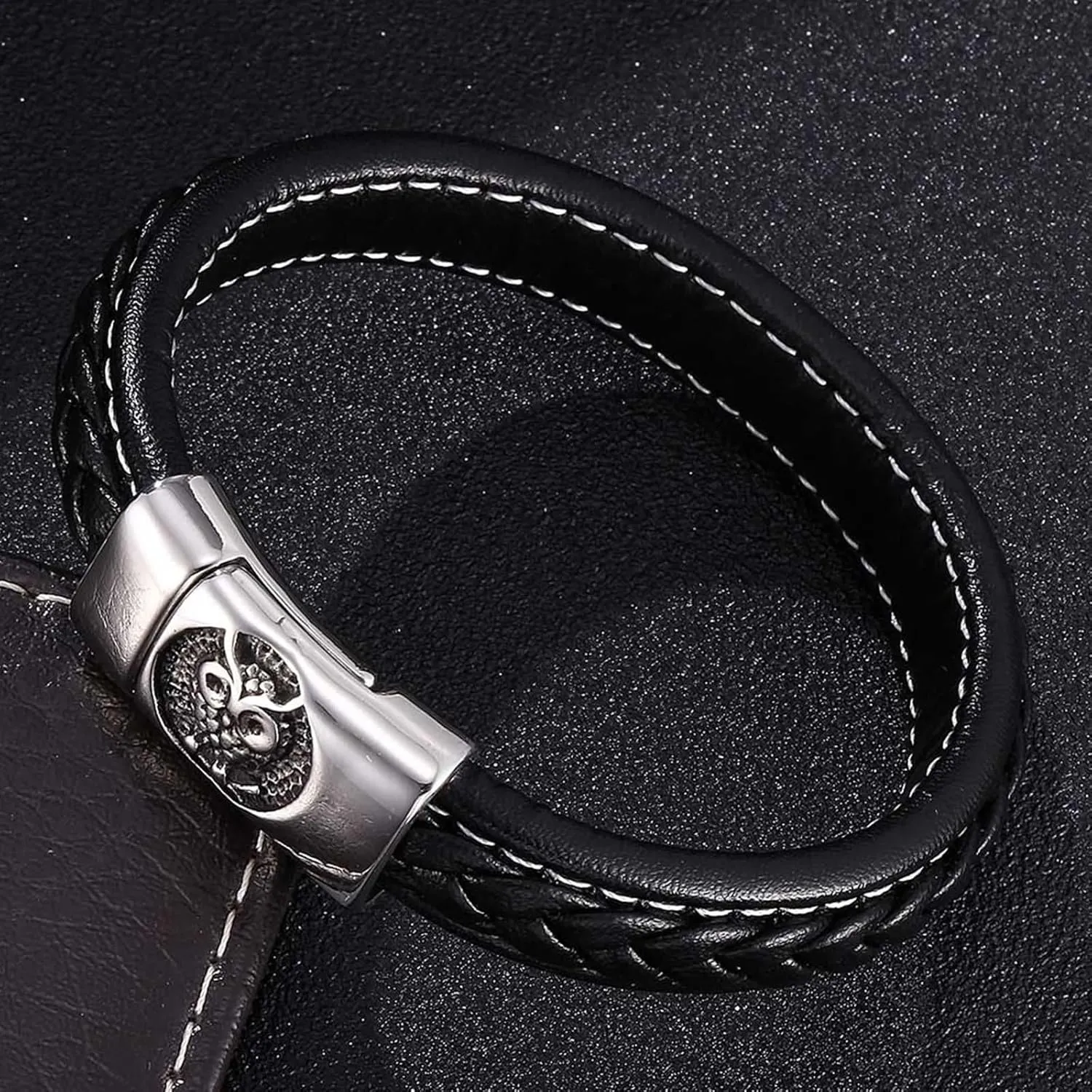 Best Friend Bracelet Set, Bracelets Men Owl Leather Bangle Men's Bracelet Mens Accessories Jewelry
