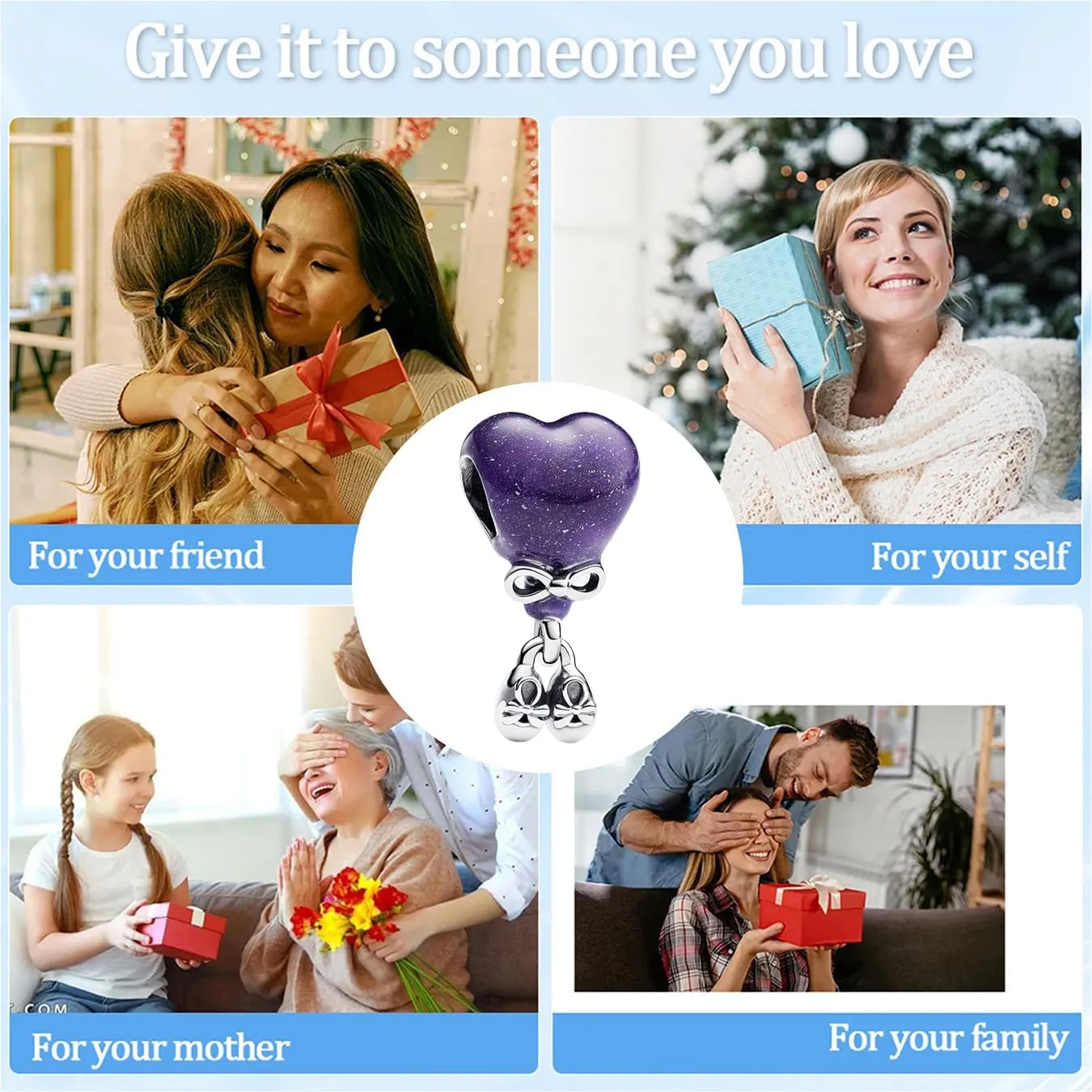 Birth Stone Love Heart Flying House Mom Crown Balloons Smile Children luch Charms for 925 Sterling Silver Bracelets Necklaces,Christmas Anniversary Jewelry Gifts
