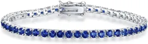 Birthstone Tennis Bracelets for Women,3mm Cubic Zirconia Classic Tennis Bracelets Size 6.5-7.5 Inch Birthday Gifts Jewelry for Mother Wife Grandmother