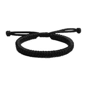 Blessed Tibetan Rope Bracelet: Adjustable Woven Knot, Lucky Friendship Bracelet for Protection, Men's Bracelet, Perfect Couples Bracelets, Best Friend Protection Bracelet, Girls Bracelets (Black)