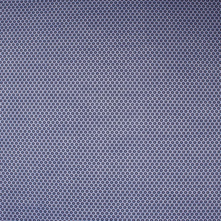 Blue Dainty Floral Printed Poplin Cotton Shirting