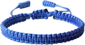 Blue Friendship Bracelet, Adjustable Woven Lucky Friendship Bracelet, Friendship Bracelet for Women, Blue Bracelet Gift for Celebrating Friendship and Inspiring Courage