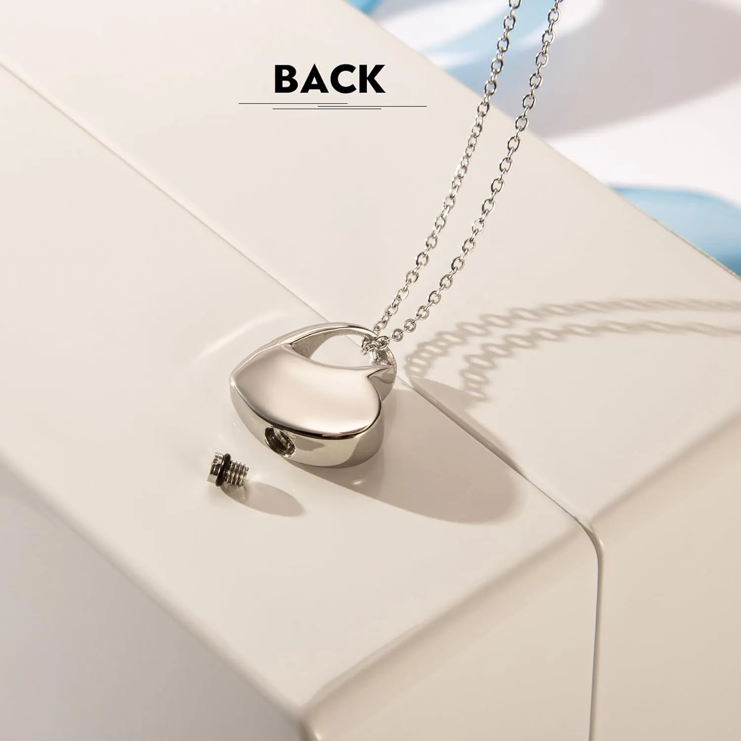 Brother Cremation Jewelry Heart Urn Necklaces for Ashes Memorial Waterproof Keepsake Pendant Stainless Steel Locket for Ash Holder