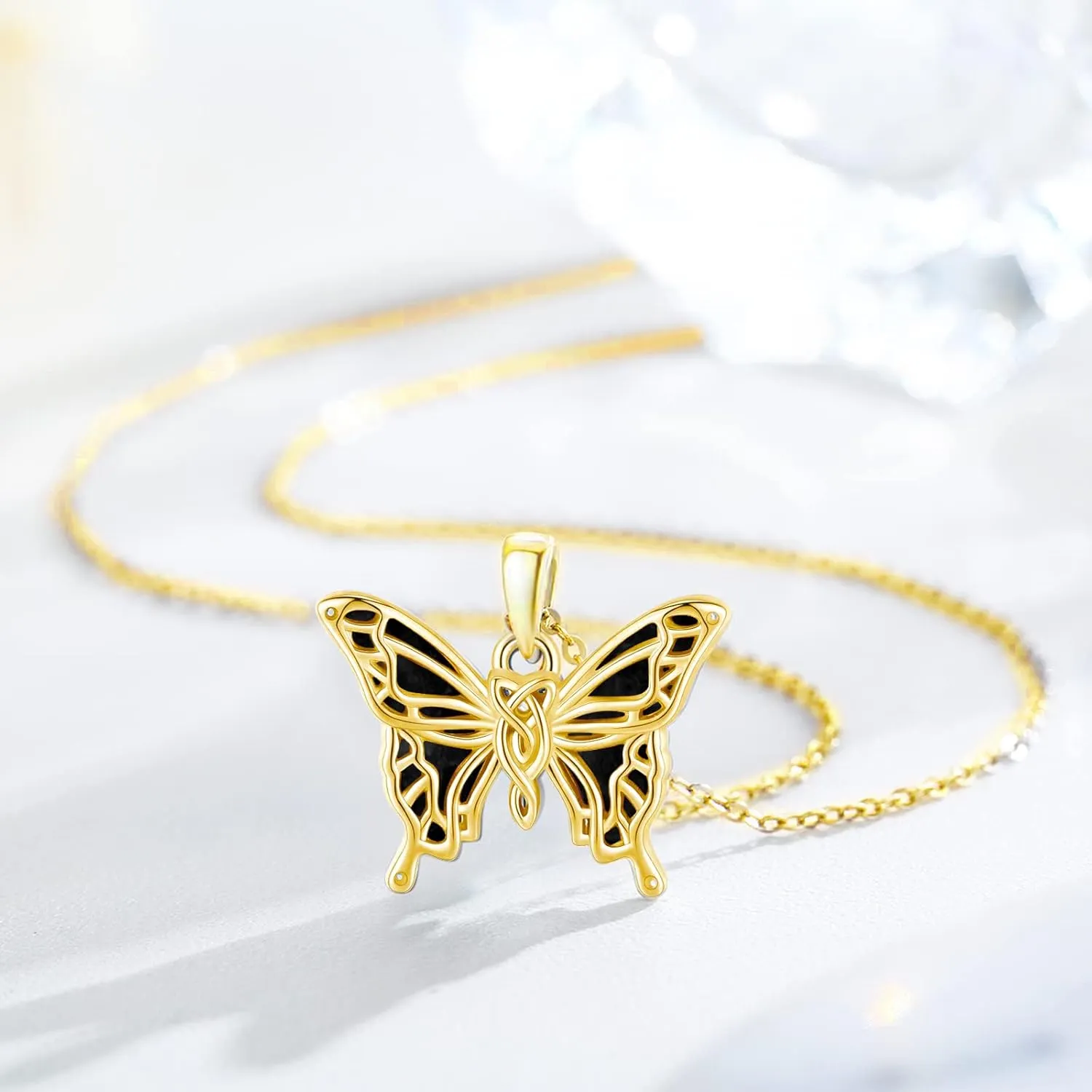 Butterfly Necklaces for Women 925 Sterling Silver Butterfly Jewelry Butterfly Pendant Necklace Gifts for Girlfriend Valentine's Day Christmas