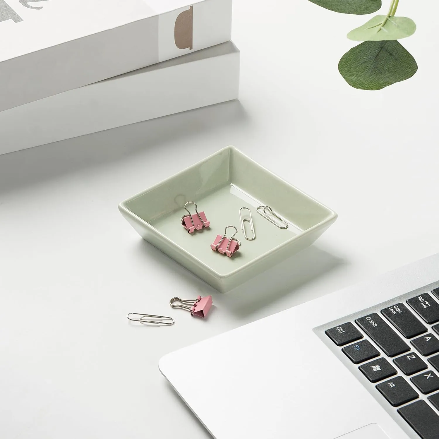 Ceramic Ring Dish, Jewelry Dish Holder, Small Trinket Tray Plate for Earrings Rings Necklaces Keys, for Mom Friend Sister