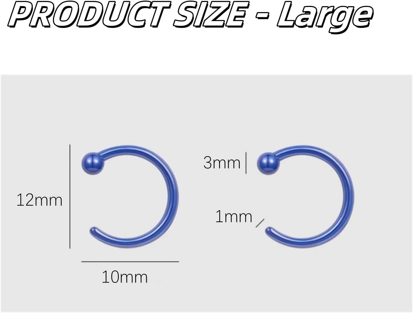 Ceramic Stud Half Hoop Earrings for Cartilage Women Sensitive Ears Sterling Silver Cuff Wrap Minimalist Huggie earrings Nose Ring Hypoallergenic Gifts