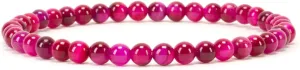 Cherry Tree Collection - Small, Medium, Large Sizes - Gemstone Beaded Bracelets For Women and Men - 4mm Round Beads