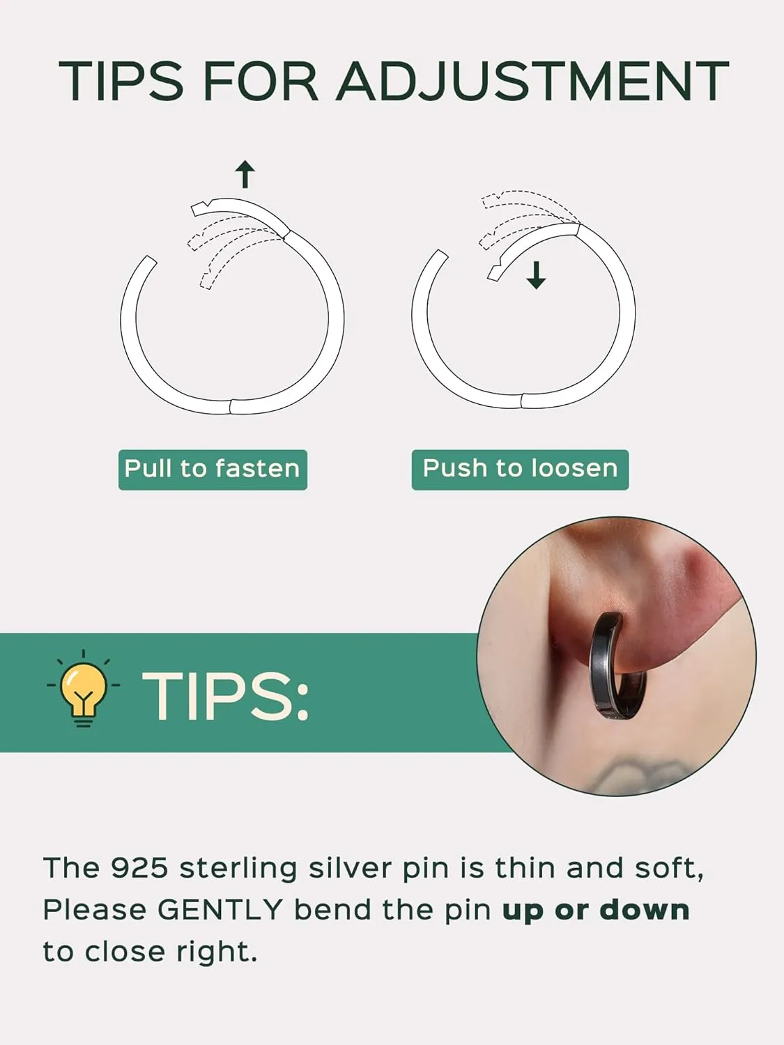ChicSilver Hoop Earrings Men 925 Sterling Silver Mens Earrings Hypoallergenic Earrings for Men Gift for Dad (With Gift Box)