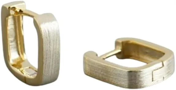 Chunky Gold/Silver Earrings Small Square Huggie Hoop Earrings for Women New 14K Gold Plated Dainty Hypoallergenic Chunky Geometric Minimalist Hoops for Women Teen Girl Gifts