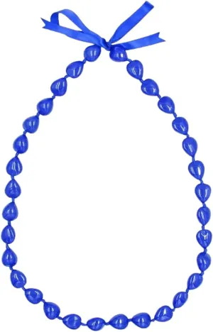 Class of 2025 Graduation Kukui Nuts Lei Necklace Colorful Chunky Nuts Hawaiian Bow Luau Lei Necklace for Women Men